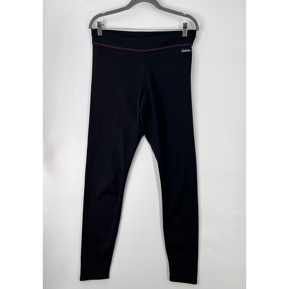 Cabelas Hi-Rise Leggings Black Yoga Workout Womens Size Medium Regular